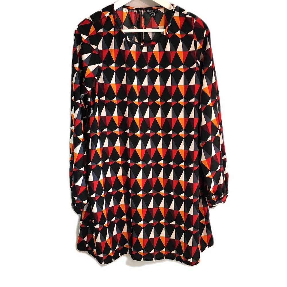 Brave Soul London multicolour geometric dress